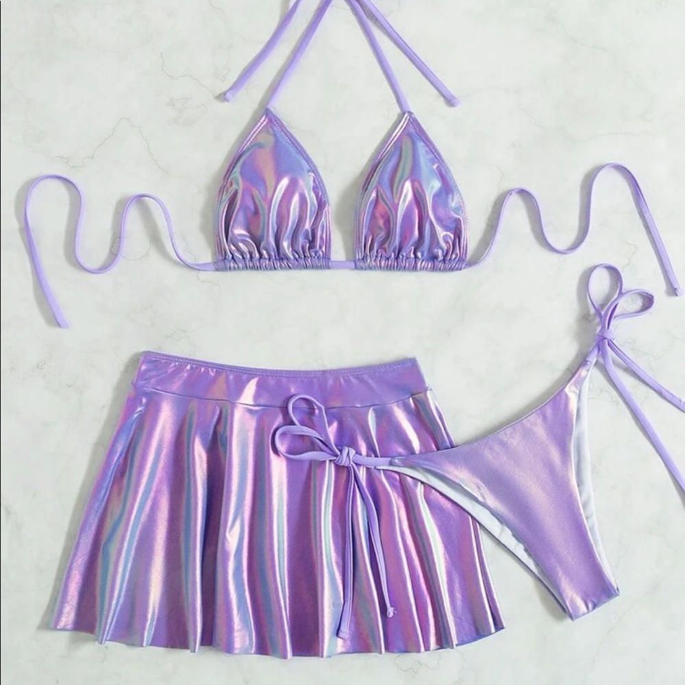 3 pieces Metalic Bikini